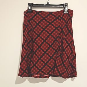 Brass Plum Nordstrom red and black plaid mini skirt Sml